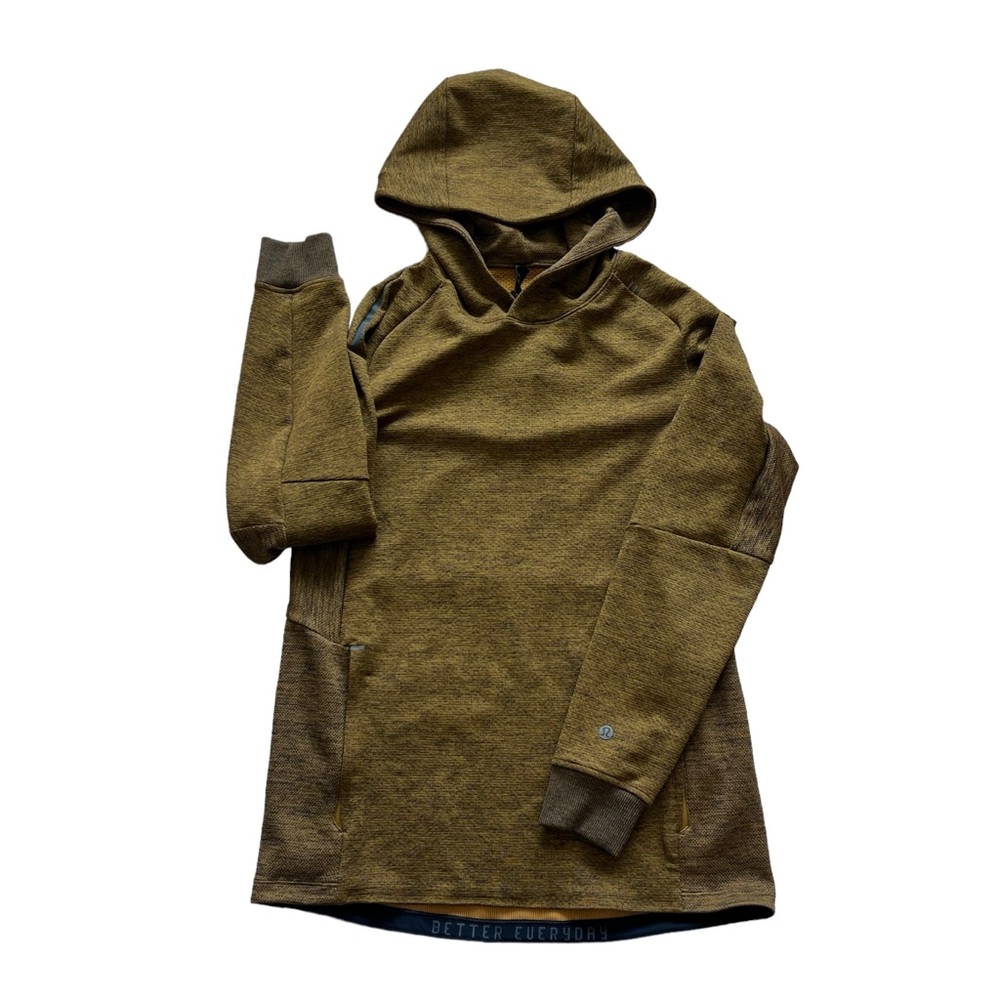 Lululemon Textured Tech Hoodie Gold Spice Black Size XS